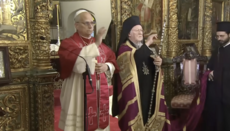 Πρώτη μνημόνευση του Πάπα Λέοντα στο Φανάρι παρουσία Βαρθολομαίου